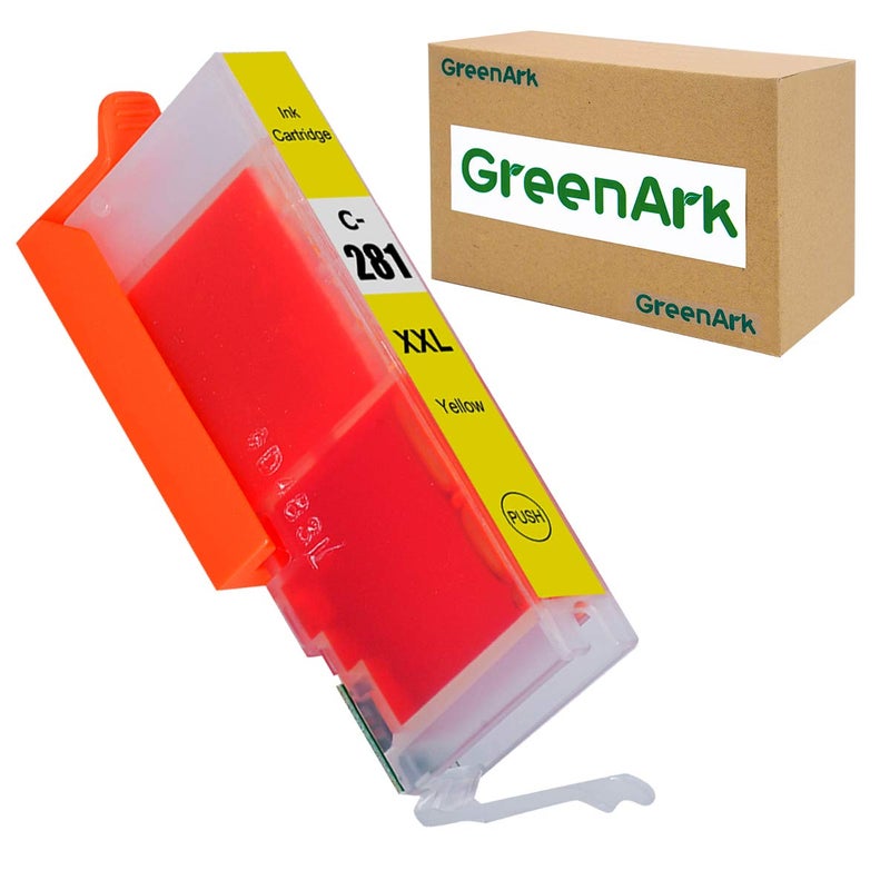 GREENARK 1 Pack Replacement for Canon CLI-281 CLI-281XXL Y Yellow Compatible Ink Cartridges Ink Tank use with Canon PIXMA TR8520 TS9120 TS8120 TS6120 TR7520 TS6220 TS8220 TS9520 TS9521C Printers - Image 1
